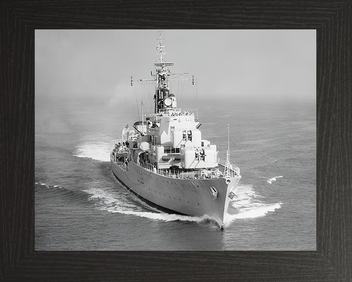 HMS Dainty (D108) Royal Navy Daring Class Destroyer Starboard Bow View Photo Print Wall Art Decor Posters, Prints, & Visual Artwork Hampshire Prints 10 x 8 Black Frame No