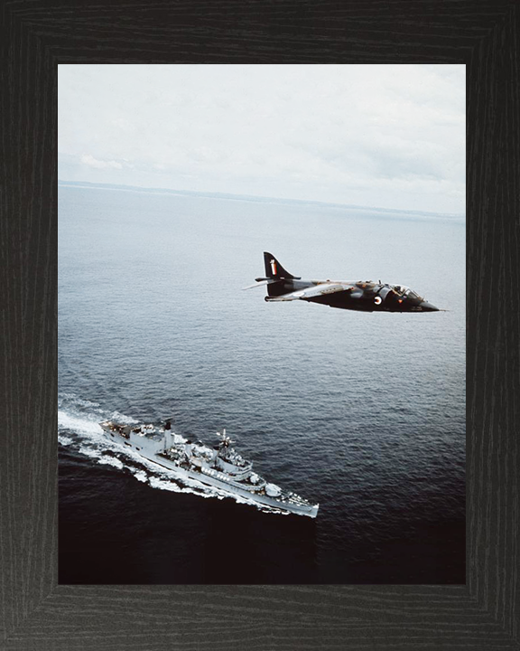 HMS Blake (C99) Royal Navy Tiger Class Light Cruiser From the Air Photo Print Wall Art Decor Posters, Prints, & Visual Artwork Hampshire Prints 10 x 8 Black Frame No