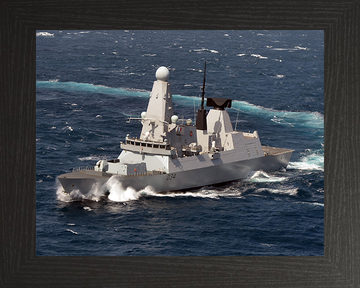 HMS Diamond (D34) Photo Print - At Sea June 2012 - Royal Navy Type 45 Destroyer Posters, Prints, & Visual Artwork Hampshire Prints 10 x 8 Black Frame No