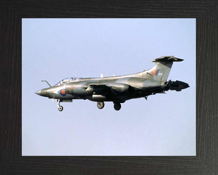 RAF Buccaneer in flight 1990 Photo Print - Royal Air Force Aircraft Posters, Prints, & Visual Artwork Hampshire Prints 10 x 8 Black Frame No