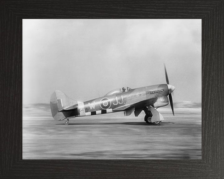 RAF Hawker Tempest Mark V Photo Print - Royal Air Force Aircraft Hampshire Prints 10 x 8 Black Frame No