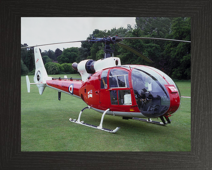 Gazelle Helicopter on the Ground Photo Print - Royal Navy Aircraft Posters, Prints, & Visual Artwork Hampshire Prints 10 x 8 Black Frame No