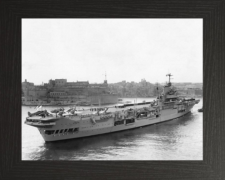 HMS Indomitable (92) Royal Navy Modified Illustrious class aircraft carrier Photo Print or Framed Print - Hampshire Prints