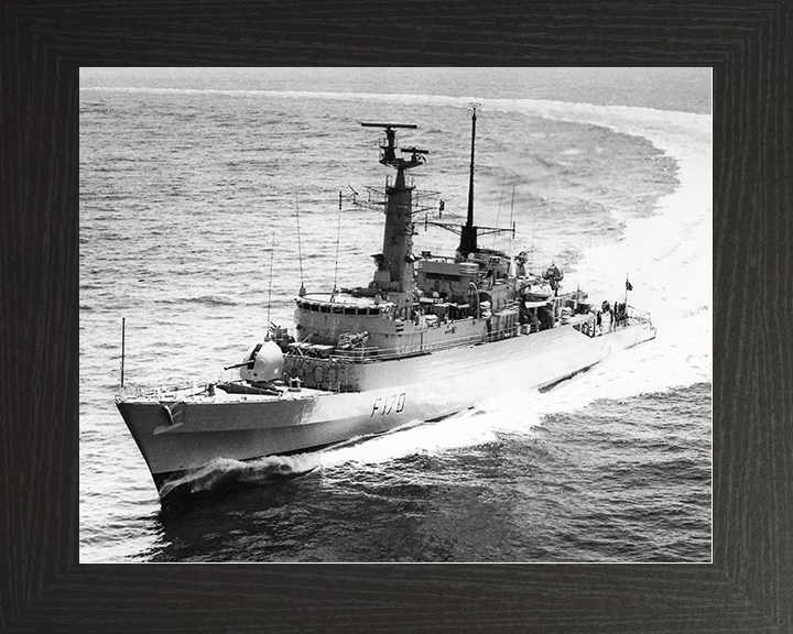 HMS Antelope (F170) Royal Navy Type 21 Frigate During Trials 1974 Photo Print Wall Art Decor Posters, Prints, & Visual Artwork Hampshire Prints 10 x 8 Black Frame No