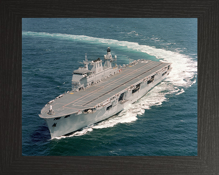 HMS Ocean (L12) Photo Print - Off Portland 1998 - Royal Navy Landing Platform Helicopter