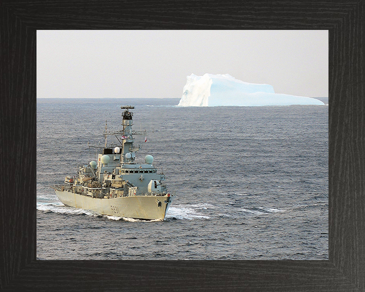 HMS Argyll (F231) Photo Print - South Atlantic 2013 - Royal Navy Type 23 Frigate Posters, Prints, & Visual Artwork Hampshire Prints 10 x 8 Black Frame No