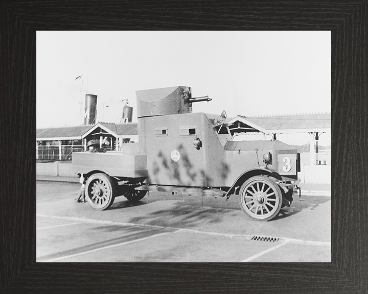 British Army Rolls Royce Armoured Car 1937 Photo Print - British Army Vehicle Hampshire Prints 10 x 8 Black Frame No