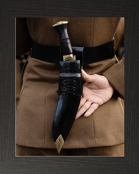 British Army Royal Gurkha Rifles Kukri Knife Close Up 2025 Photo Print Wall Art Poster Posters, Prints, & Visual Artwork Hampshire Prints 10 x 8 Black Frame No