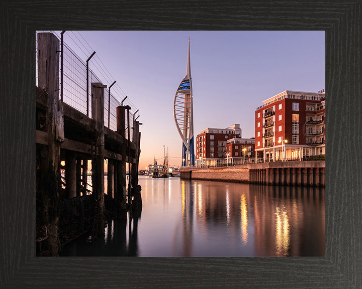 Gunwharf Quays and the Spinnaker tower Portsmouth Hampshire at sunset Photo Print - Canvas - Framed Photo Print - Hampshire Prints