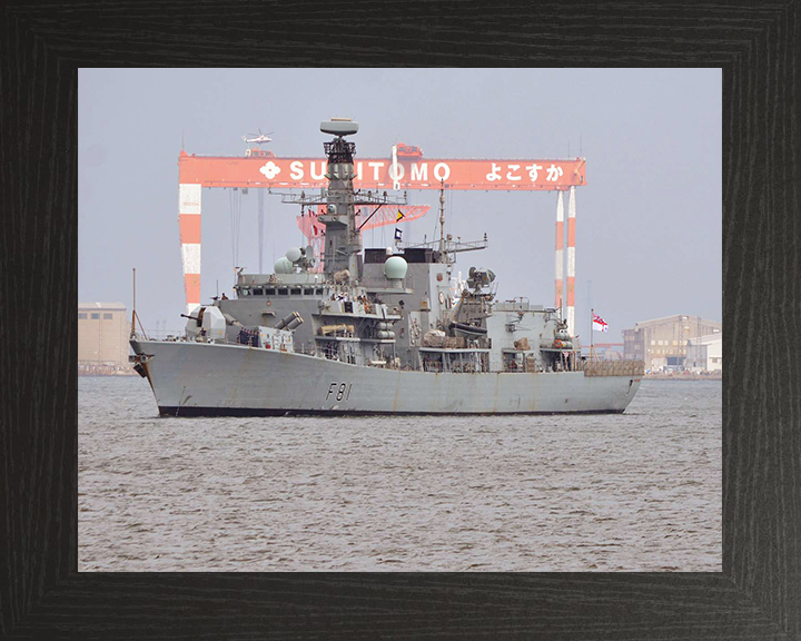 HMS Sutherland (F81) Photo Print - Japan 2018 - Royal Navy Type 23 Frigate Hampshire Prints 10 x 8 Black Frame No