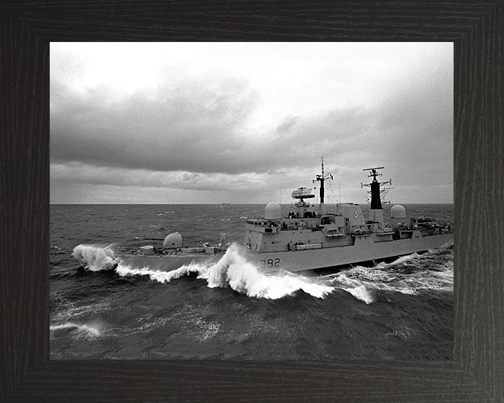 HMS Liverpool (D92) Photo Print - Port Side View - Royal Navy Type 42 Destroyer Hampshire Prints 10 x 8 Black Frame No