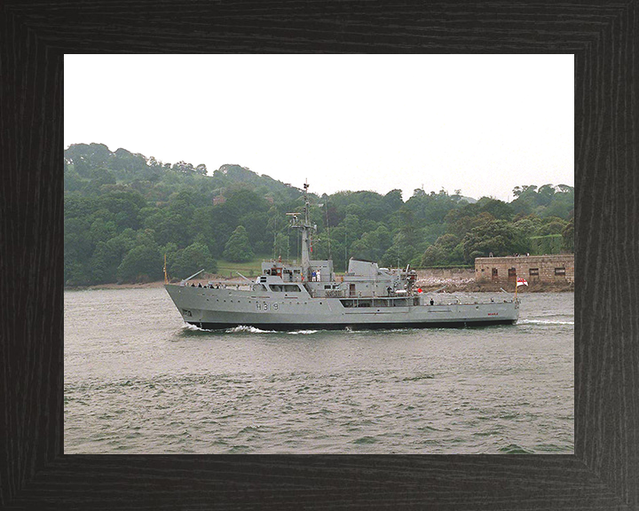 HMS Beagle (H319) Photo Print - Plymouth Sound - Royal Navy Bulldog Class Survey Vessel