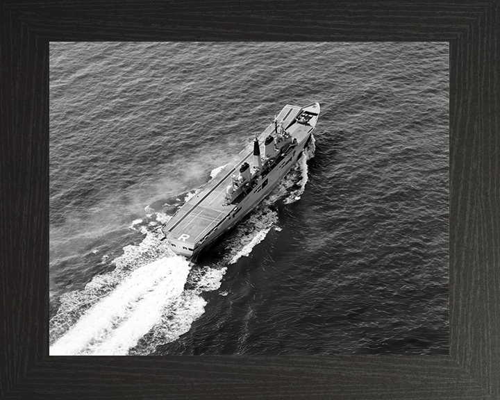 HMS Ark Royal (R07) Royal Navy Invincible Class Aircraft Carrier Sea Trials 1985 Photo Print Wall Art Decor Posters, Prints, & Visual Artwork Hampshire Prints 10 x 8 Black Frame No
