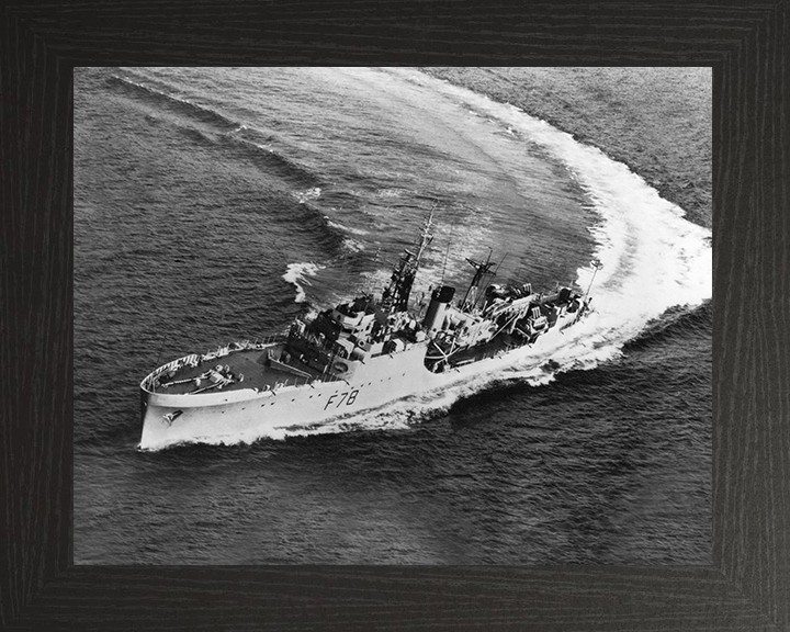 HMS Blackwood (F78) Photo Print - At Sea - Royal Navy Blackwood Class Frigate Posters, Prints, & Visual Artwork Hampshire Prints 10 x 8 Black Frame No