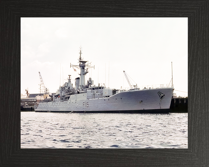 HMS Berwick (F115) Royal Navy Rothesay Class Frigate Portsmouth 1983 Photo Print Wall Art Decor Posters, Prints, & Visual Artwork Hampshire Prints 10 x 8 Black Frame No