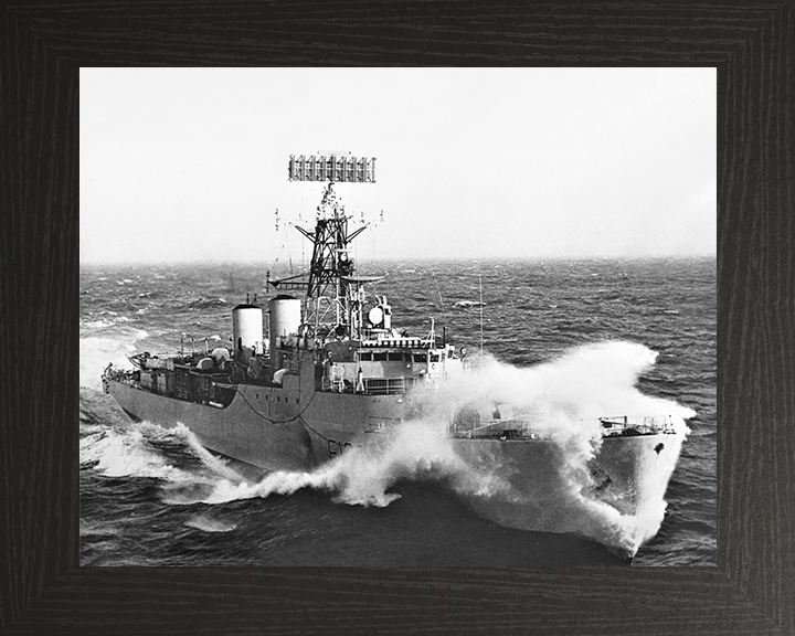 HMS Tartar (F133) Photo Print - In Heavy Seas - Royal Navy Tribal Class Frigate Posters, Prints, & Visual Artwork Hampshire Prints 10 x 8 Black Frame No