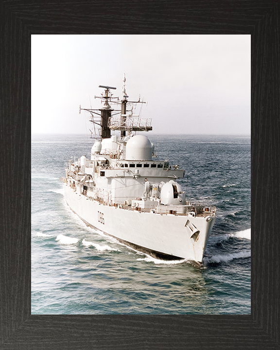 HMS Birmingham (D86) Royal Navy Type 42 Destroyer Underway Photo Print Wall Art Decor Posters, Prints, & Visual Artwork Hampshire Prints 10 x 8 Black Frame No