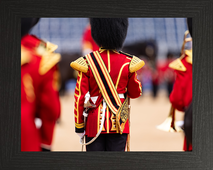 Household Division Drum Major Photo Print - British Army Hampshire Prints 10 x 8 Black Frame No