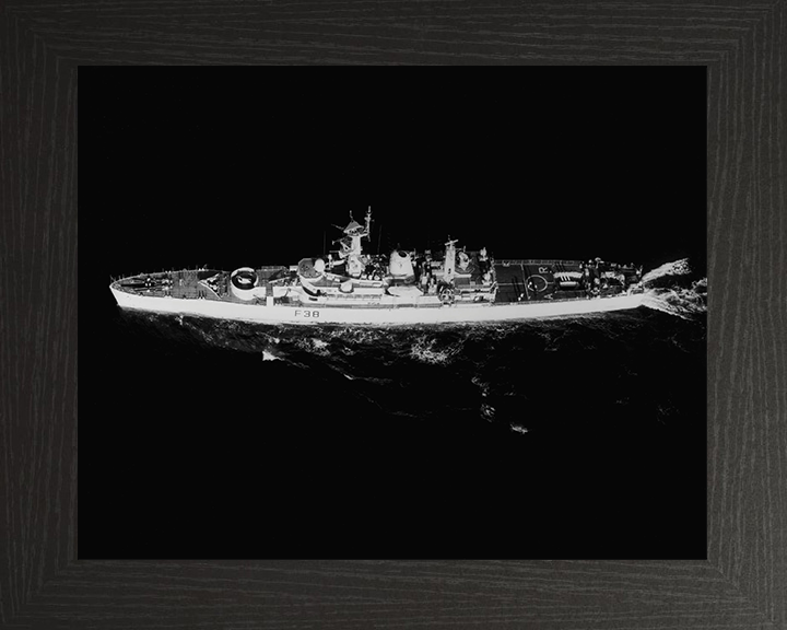 HMS Arethusa (F38) Royal Navy Leander Class Frigate From Above Photo Print Wall Art Decor Posters, Prints, & Visual Artwork Hampshire Prints 10 x 8 Black Frame No