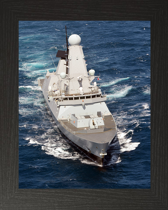 HMS Diamond (D34) Royal Navy Type 45 Destroyer Bow View 2012 Photo Print Wall Art Decor Posters, Prints, & Visual Artwork Hampshire Prints 10 x 8 Black Frame No