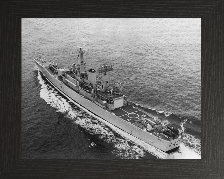 HMS Phoebe (F42) Photo Print - At Sea - Royal Navy Leander Class Frigate Posters, Prints, & Visual Artwork Hampshire Prints 10 x 8 Black Frame No