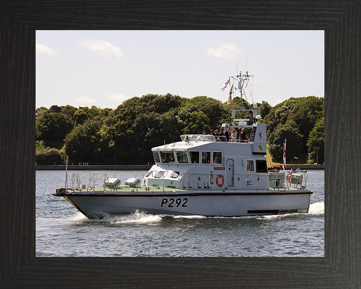 HMS Charger (P292) Royal Navy Archer Class Patrol Vessel Entering Kiel Harbour 2022 Photo Print Wall Art Decor Posters, Prints, & Visual Artwork Hampshire Prints 10 x 8 Black Frame No