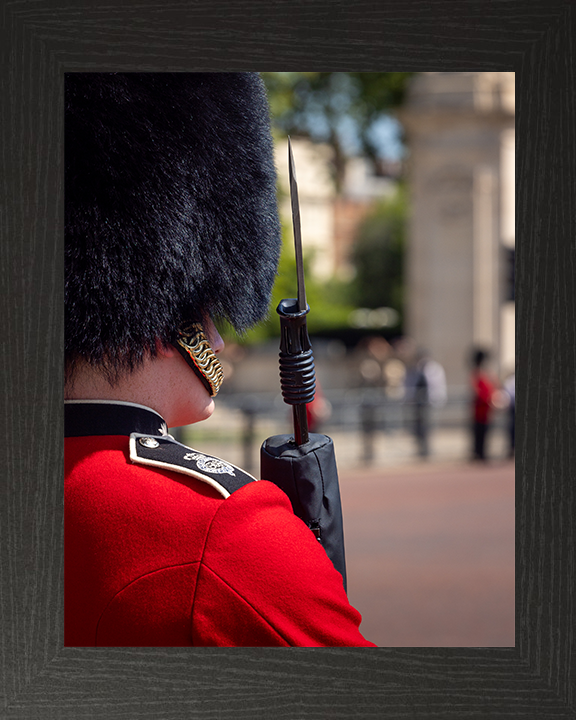 Grenadier Guard lining the street in London Photo Print - British Army Hampshire Prints 10 x 8 Black Frame No