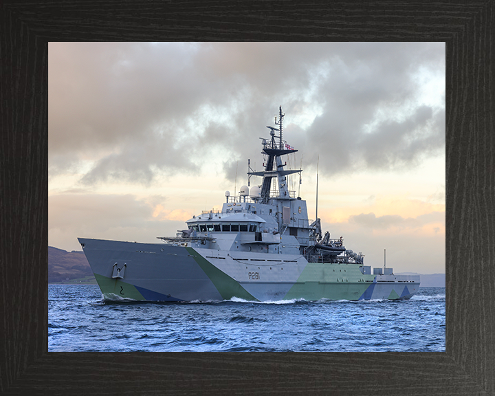 HMS Tyne (P281) Photo Print - At Sunset 2025 - Royal Navy River Class Patrol Vessel