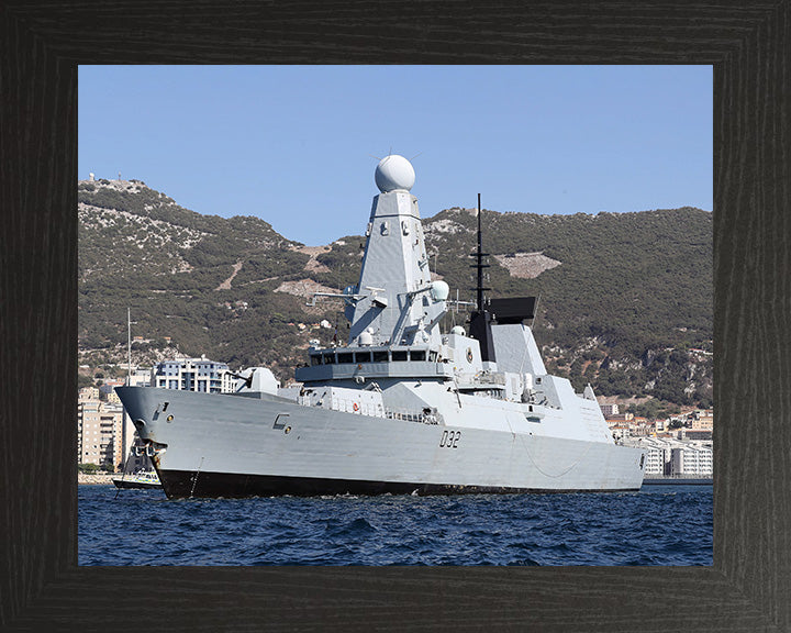 HMS Daring (D32) Photo Print - Gibraltar 2016 - Royal Navy Type 45 Destroyer Posters, Prints, & Visual Artwork Hampshire Prints 10 x 8 Black Frame No