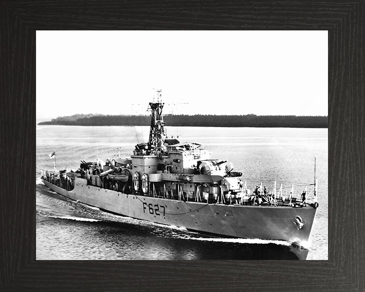 HMS Mounts Bay (F627) Photo Print - at sea - Royal Navy Bay Class Frigate Posters, Prints, & Visual Artwork Hampshire Prints 10 x 8 Black Frame No