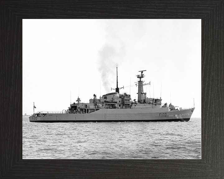 HMS Antelope (F170) Royal Navy Type 21 Frigate Starboard View Photo Print Wall Art Decor Posters, Prints, & Visual Artwork Hampshire Prints 10 x 8 Black Frame No
