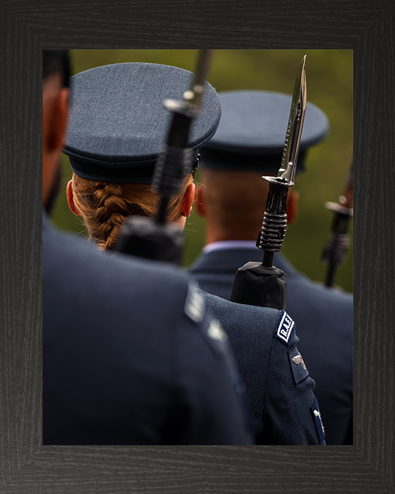 RAF Regiment on Parade Photo Print - Royal Air Force Hampshire Prints 10 x 8 Black Frame No
