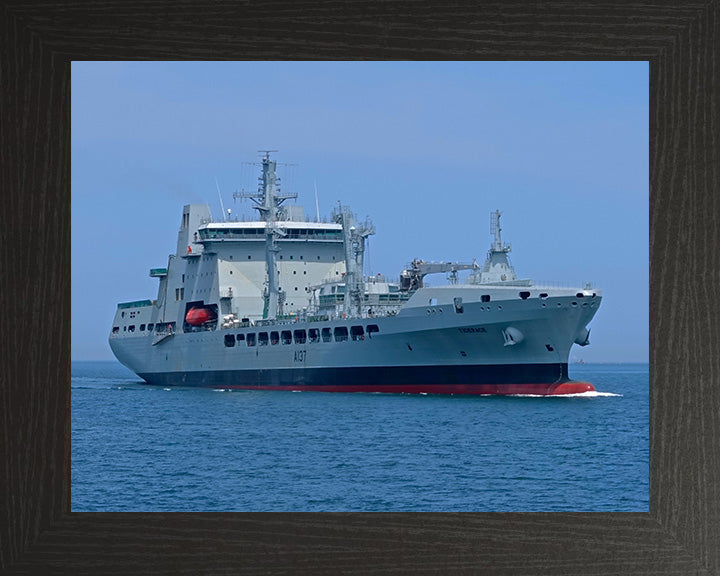 RFA Tiderace (A137) Photo Print - Low Starboard View - Royal Fleet Auxiliary Tide Class Tanker Hampshire Prints 10 x 8 Black Frame No