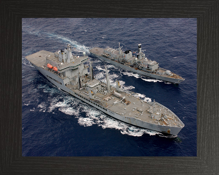 RFA Wave Ruler (A390) Photo Print - During a RAS 2006 - Royal Fleet Auxiliary Wave Class Fleet Tanker Posters, Prints, & Visual Artwork Hampshire Prints 10 x 8 Black Frame No