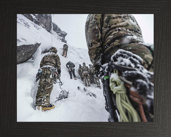 Royal Marines Commando Ice Climbing in Norway 2025 Photo Print - Mountain Leaders Course