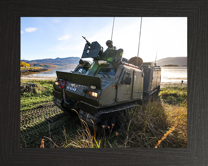 Viking All Terrain Vehicle Beach Assault Photo Print - British Army Vehicle Hampshire Prints 10 x 8 Black Frame No