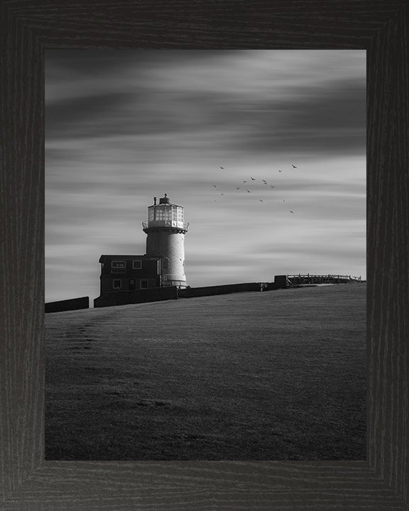 Belle Tout Lighthouse East Sussex black and white Photo Print - Canvas - Framed Photo Print - Hampshire Prints