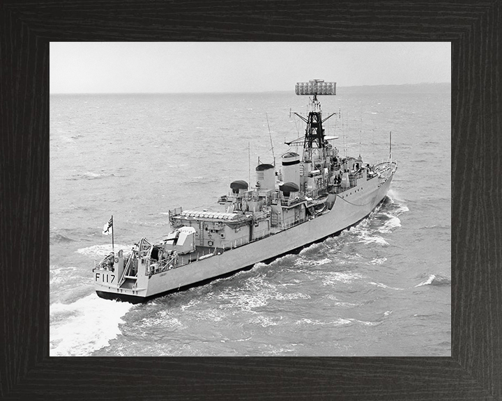 HMS Ashanti (F117) Royal Navy Tribal Class Frigate Starboard Quarter View Photo Print Wall Art Decor Posters, Prints, & Visual Artwork Hampshire Prints 10 x 8 Black Frame No