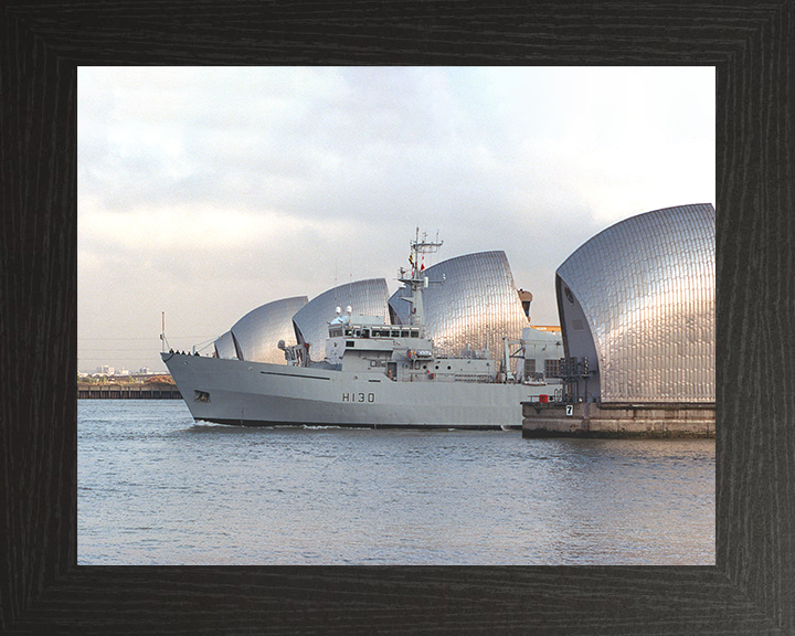 HMS Roebuck (H130) Photo Print - Thames Barrier - Royal Navy Coastal Survey Vessel