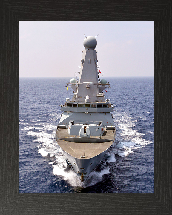 HMS Defender (D36) Photo Print - Indian Ocean 2016 - Royal Navy Type 45 Destroyer Posters, Prints, & Visual Artwork Hampshire Prints 10 x 8 Black Frame No