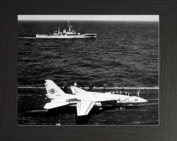 HMS Apollo (F70) Royal Navy Leander Class Frigate From A Carrier Photo Print Wall Art Decor Posters, Prints, & Visual Artwork Hampshire Prints 10 x 8 Black Frame No