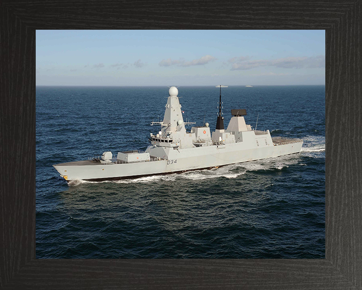 HMS Diamond (D34) Photo Print - At Sea April 2013 - Royal Navy Type 45 Destroyer Posters, Prints, & Visual Artwork Hampshire Prints 10 x 8 Black Frame No