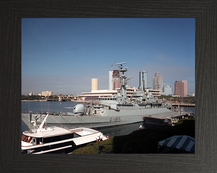 HMS Avenger (F185) Royal Navy Type 21 Frigate Alongside Photo Print Wall Art Decor Posters, Prints, & Visual Artwork Hampshire Prints 10 x 8 Black Frame No