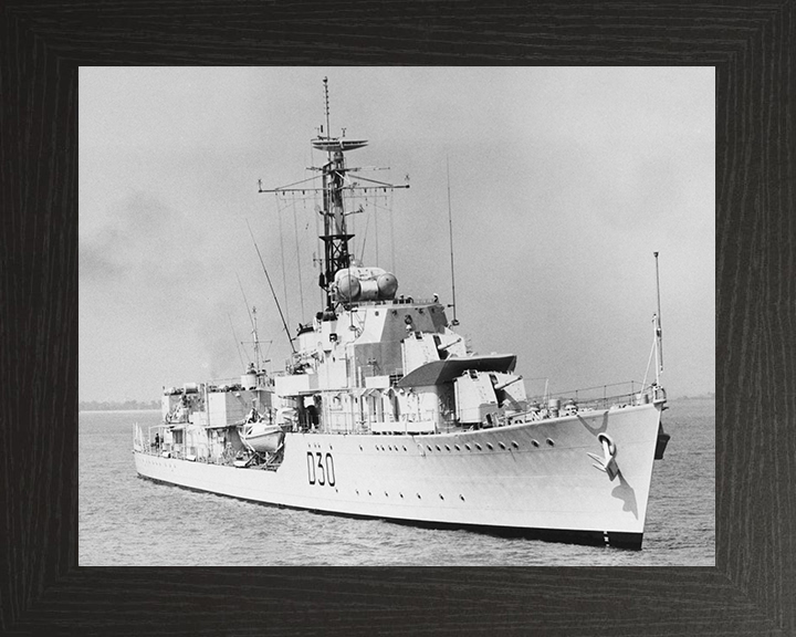 HMS Carron (D30) Royal Navy C Class Destroyer Starboard Bow View Photo Print Wall Art Decor Posters, Prints, & Visual Artwork Hampshire Prints 10 x 8 Black Frame No