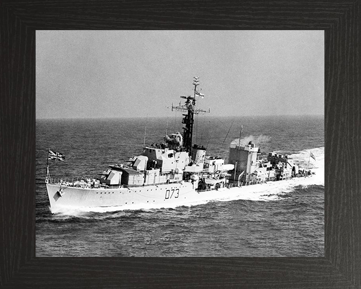 HMS Cavalier (D73) Royal Navy C Class Destroyer Port Side Photo Print Wall Art Decor Posters, Prints, & Visual Artwork Hampshire Prints 10 x 8 Black Frame No