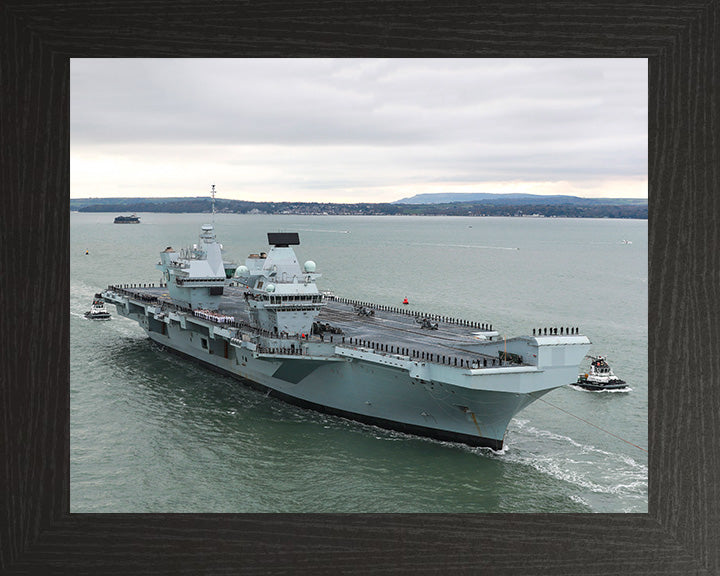 HMS Prince of Wales R09 Royal Navy Queen Elizabeth Class aircraft carrier Photo Print or Framed Print - Hampshire Prints