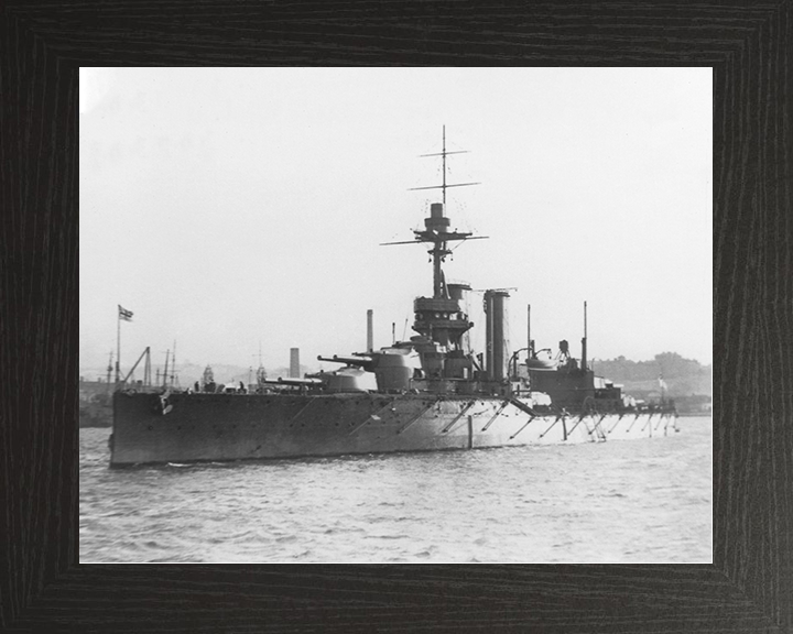 HMS Ajax (1912) Royal Navy V Class Battleship Photo Print Warship Wall Art Posters, Prints, & Visual Artwork Hampshire Prints 10 x 8 Black Frame No