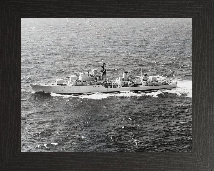HMS Diana (D126) Royal Navy Daring Class Destroyer High Port Beam View Photo Print Wall Art Decor Posters, Prints, & Visual Artwork Hampshire Prints 10 x 8 Black Frame No