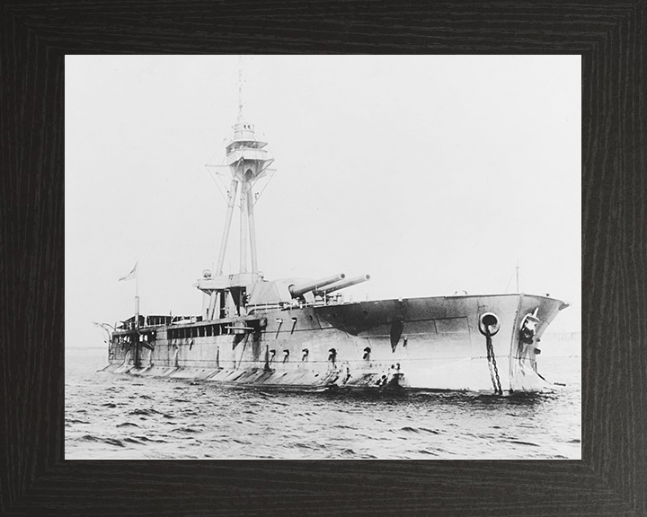 HMS Abercrombie (1915) Royal Navy Abercrombie Class monitor Monitor Photo Print Starboard Bow View Warship Wall Art Posters, Prints, & Visual Artwork Hampshire Prints 10 x 8 Black Frame No