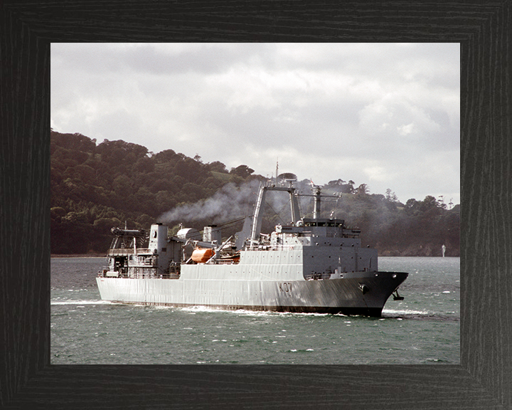 HMS Challenger (K07) Royal Navy Diving Support Vessel Starboard View Photo Print Wall Art Decor Posters, Prints, & Visual Artwork Hampshire Prints 10 x 8 Black Frame No
